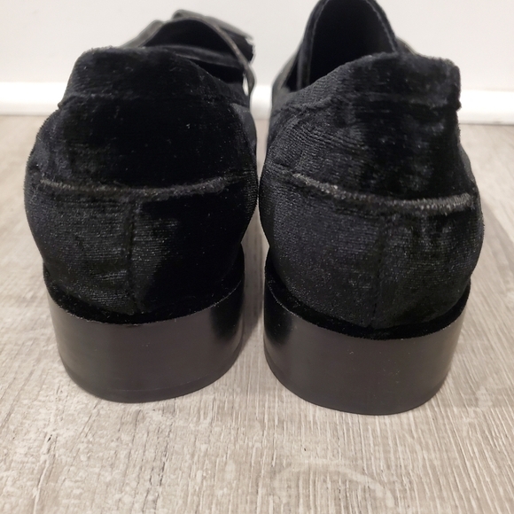 NEW JEFFREY CAMPBELL LEDGER BLACK VELVET LOAFERS - Picture 4 of 7